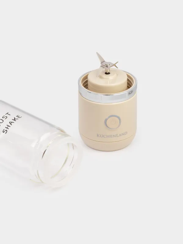 Жеке блендер, 380 мл, 67 Вт, портативті, қайта қуаттандырылады, шыны/пластик, мокко, Handy, image-5