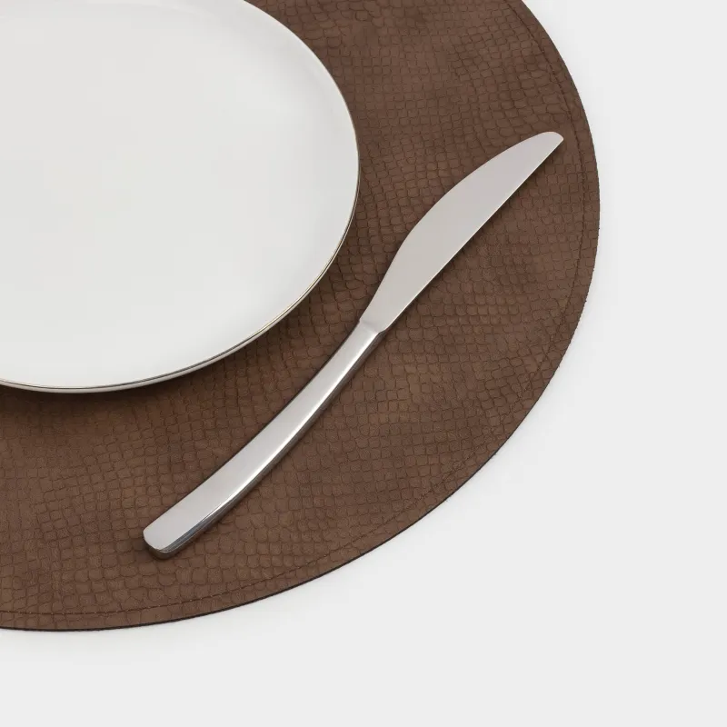 Аспаптарға арналған майлық, 38 см, екі жақты, ПВХ, дөңгелек, жасыл/қоңыр, Жылан қабыршақтары, Rock, image-5