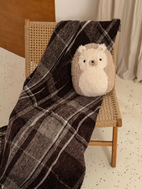 Жамылғы, 130х170 см, шашағы бар, шениль, қоңыр, Тор, Hazel, image-3