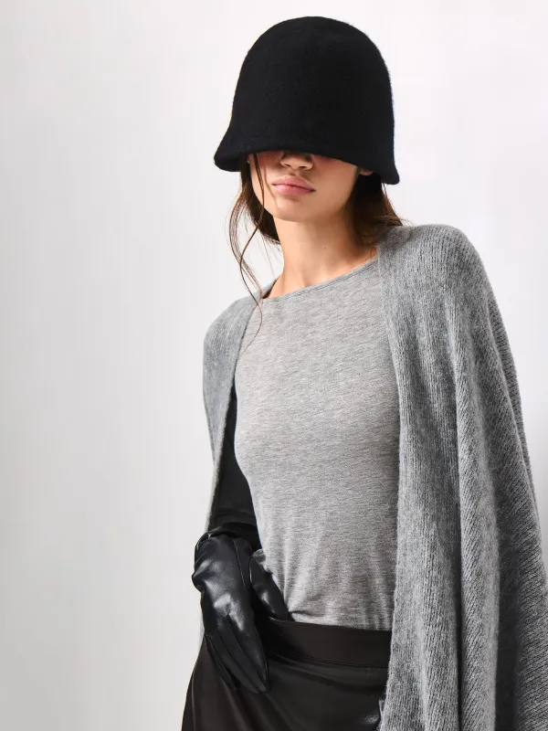 Қалпақ, бірыңғай өлшем, маусымаралық, жүн/нейлон, қара, Hats, image-4