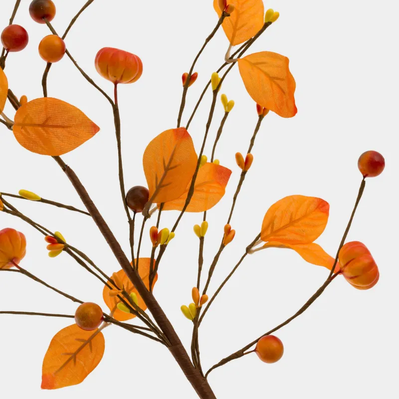 Ветка декоративная, 64 см, пенопласт/полиэстер, Тыквы и ягоды, Forest symphony decor, image-1