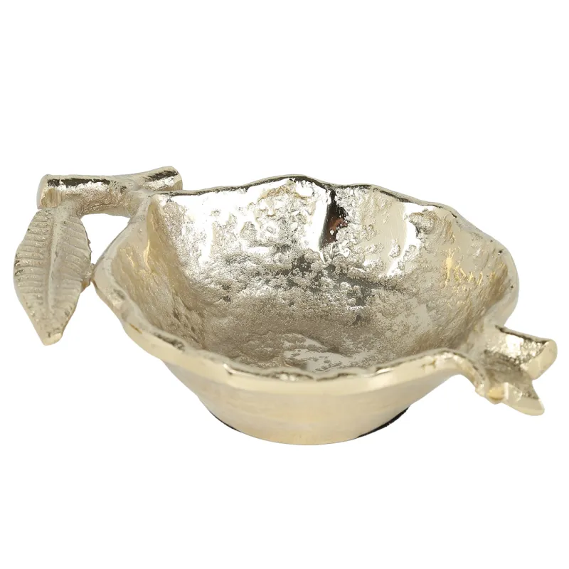 Сәндік табақша, 19х14 см, металл, алтын, Гранат, image-1