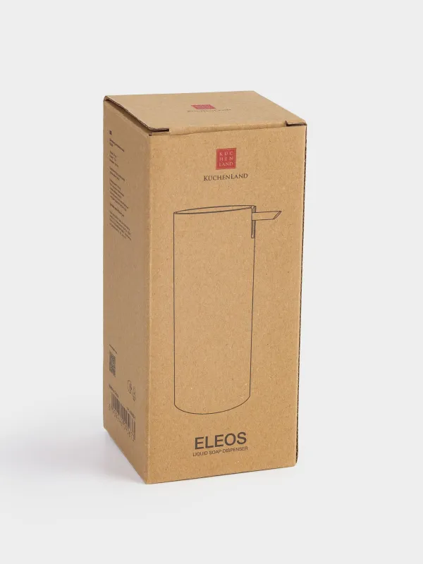 Диспенсер для жидкого мыла, 330 мл, пластик, молочный, Eleos, image-3