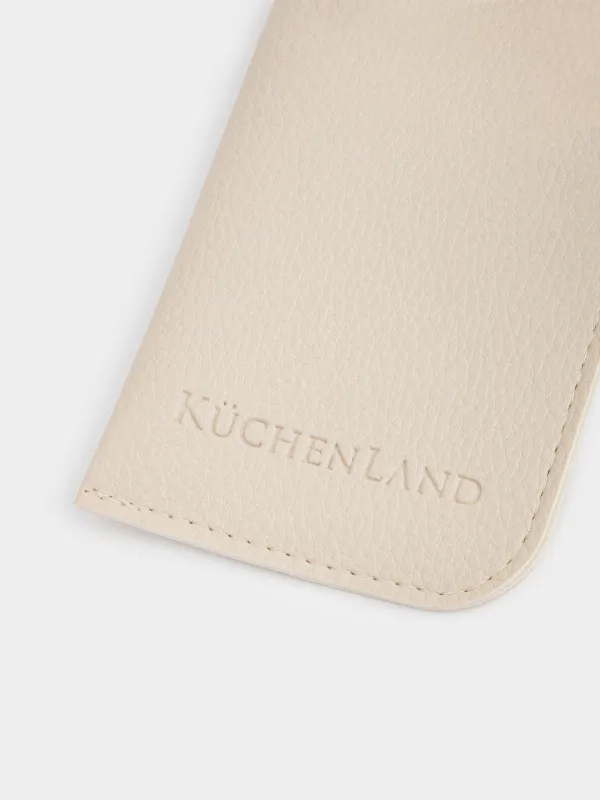 Көзілдіріктерге арналған қорап, 18x8 см, полиуретан, сарғылт-қоңыр, Memo, image-1