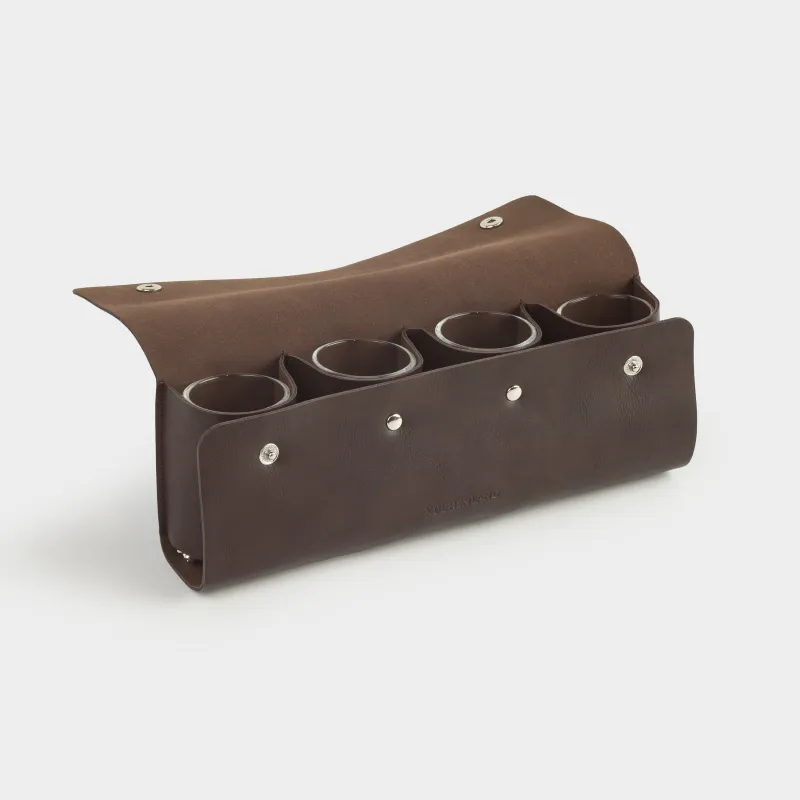 Стопка для водки, 50 мл, 4 шт, в кожаном кейсе, стекло/металл, Бык и лошадь, Bar, image-8