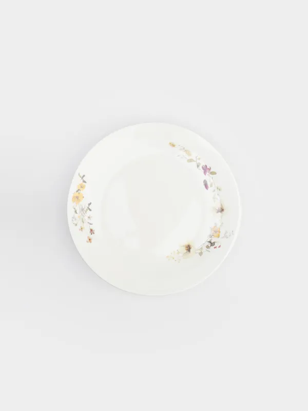 Тіскебасар тәрелкесі, 23 см, 2 дана, фарфор N, ақ, Сары гүлдер, Floweri, image-1