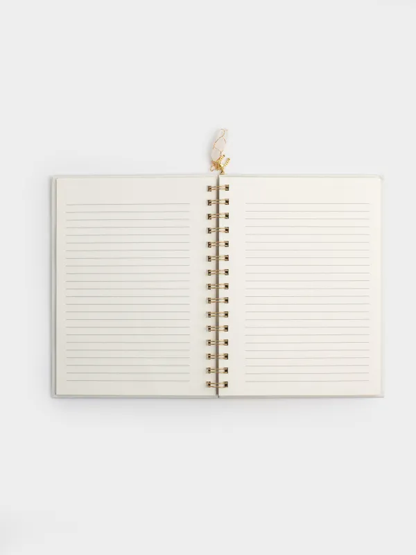 Жазбаға арналған блокнот, 16х20 см, 70 л, сақиналы, аспасы бар, экрю, Таға, Stationery gold, image-5