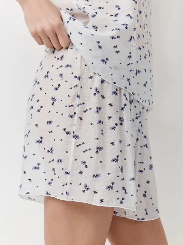 Әйелдер шорттары, үйге арналған, өлшемі S, вискоза/нейлон, сүт түстес, Гүлдер, Odelia, image-2