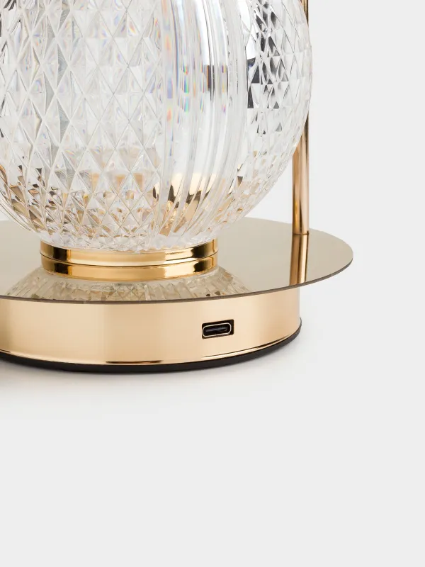 Светильник сенсорный, 22 см, беспроводной, металл/пластик, золотистый, Фонарь, Fantastic gold, image-3