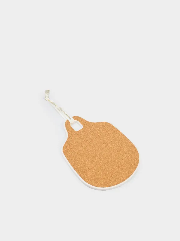 Ыстыққа арналған тұғыр, 15х21 см, керамика/тығын, ақ, Шалғын гүлдері, Floral meadow, image-4