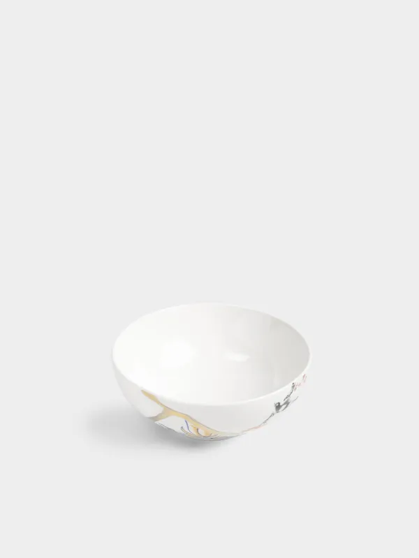 Салат ыдысы, 19х8 см, 1 мл, фарфор N, ақ және алтын түстес, Кинцуги, Revival, image-1