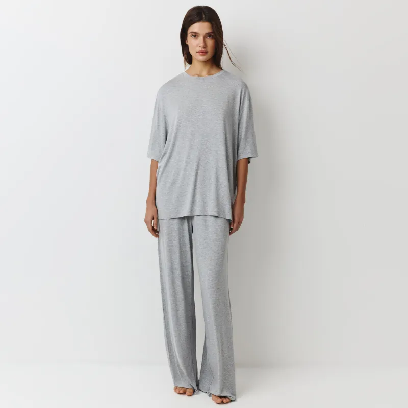 Әйелдер шалбары, үйге арналған, өлшемі L, вискоза/спандекс, сұр меланж, Aidila