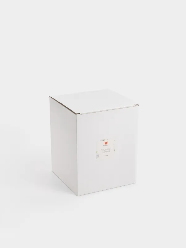 Гүл вазасы, 20 см, керамика, ақ, Ботакөз, Crumple flower, image-5