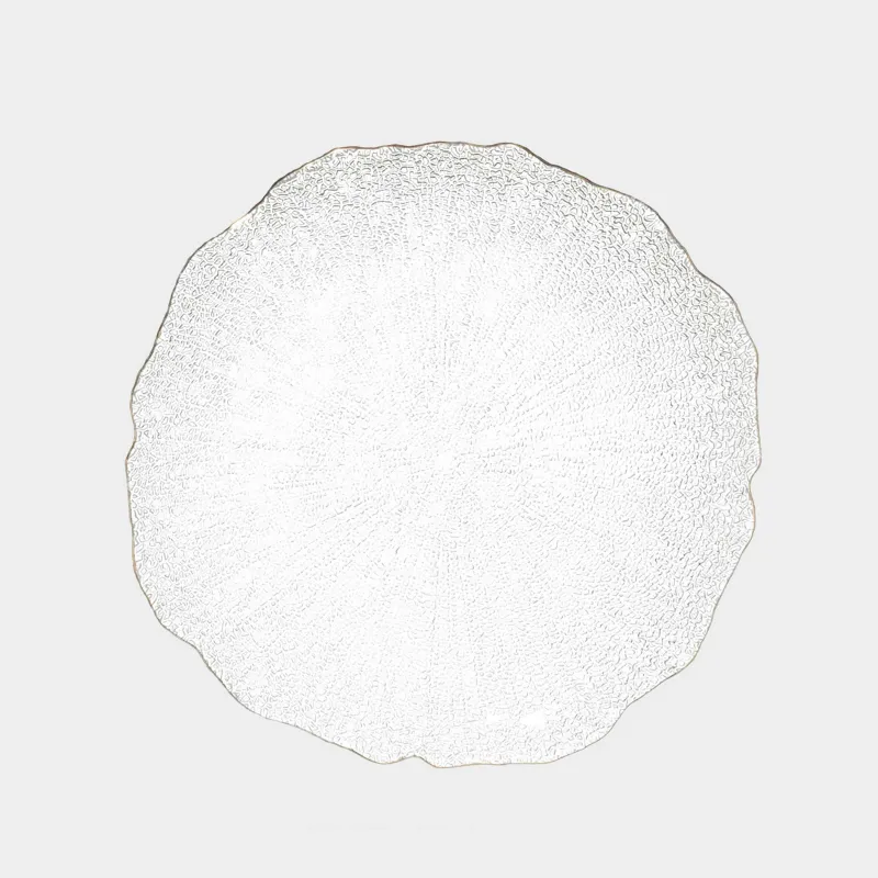 Түскі ас тәрелкесі, 27 см, шыны, алтын жиегі бар, Berg