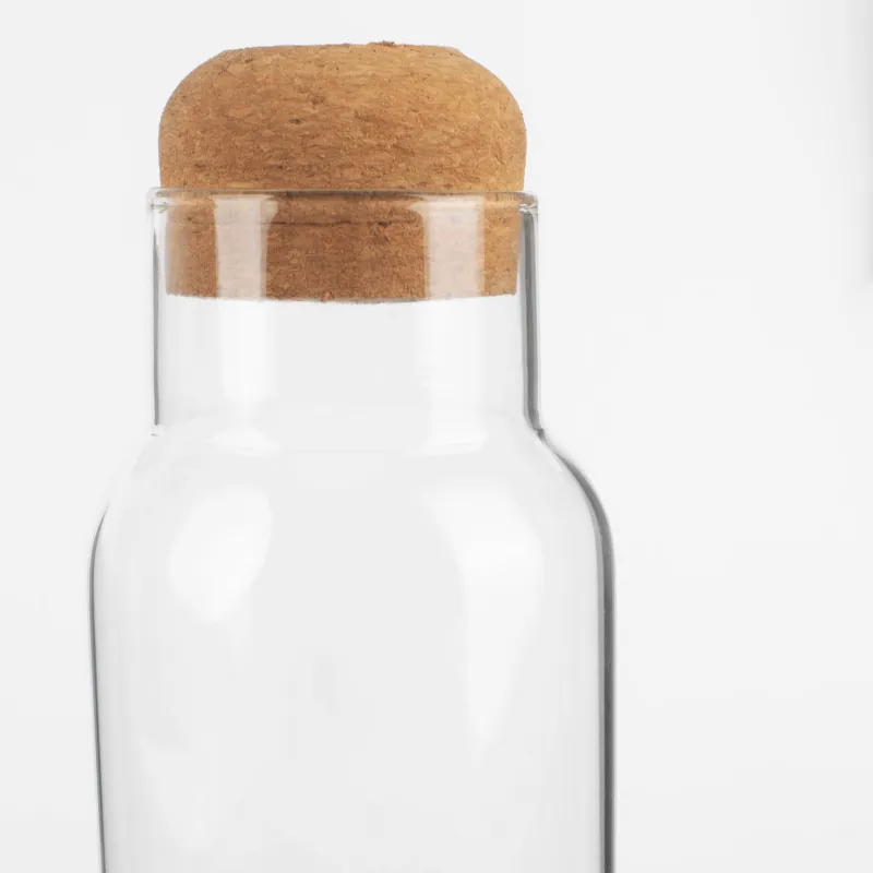 Сусын бөтелкесі, 1,25 л, шыны Б/тығын, Life is simple, Clear font, image-2