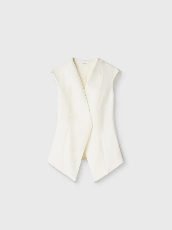 Әйелдер жилеті, өлшемі L, қаусырмалы, полиэстер/вискоза ОК, сүт түстес, Dominga, image-4