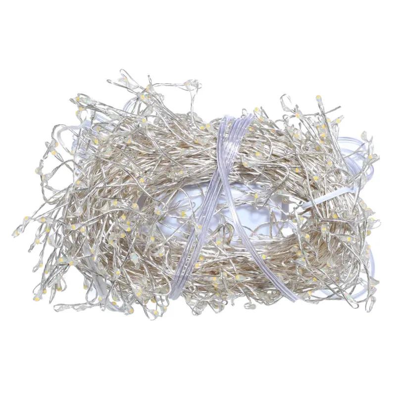 Электр гирляндасы, 5 м, 300 шам, 8 режим, ақ, тамшы, Christmas, image-2