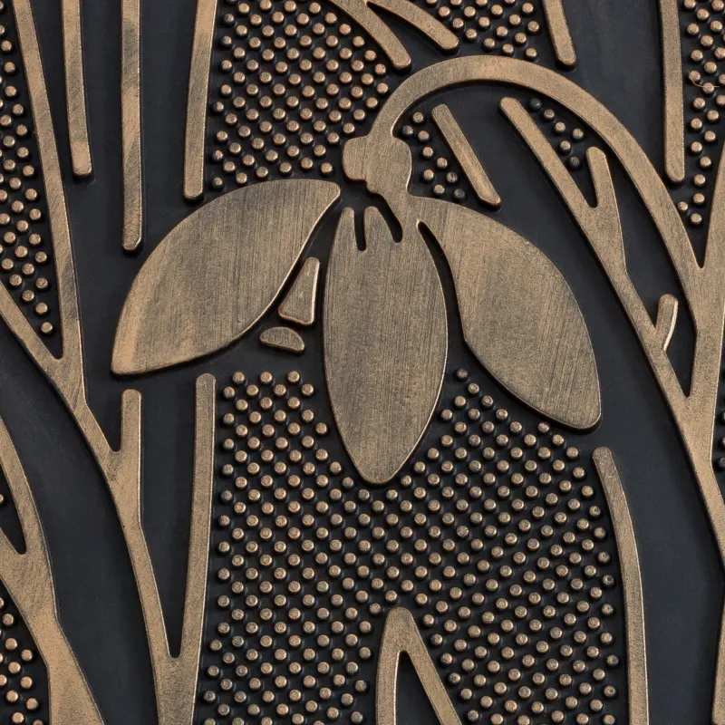 Есік төсеніші, 45х75 см, резеңке, қара және қола, Қар бүршіктері, Home deco, image-3