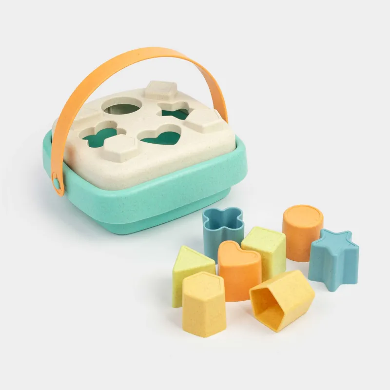 Игрушка-сортер, 17 см, 9 пр, развивающая, растительное волокно/пластик, Чемодан, Kiddy