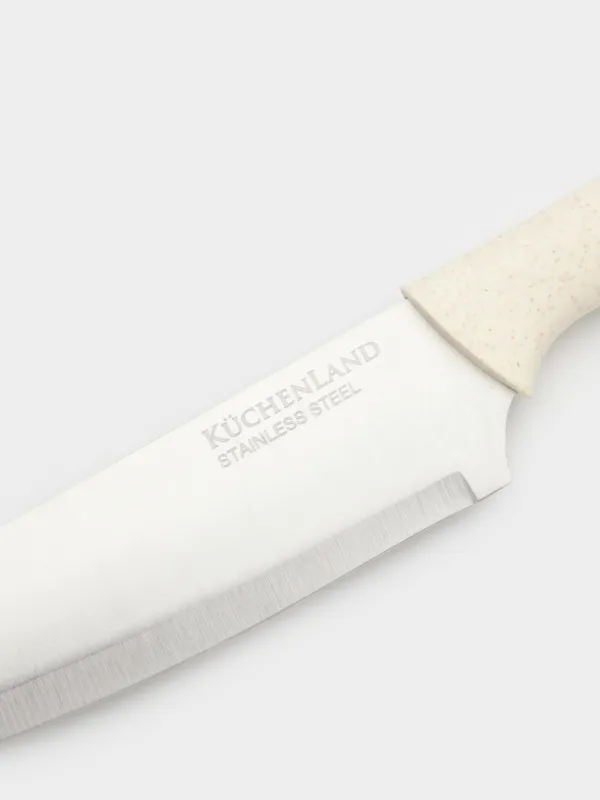 Нож поварской, 20 см, сталь/пластик, молочный, Speck-light, image-1