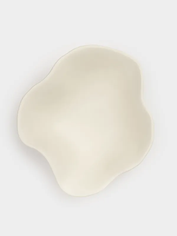 Кесе, 13х5 см, керамика, сүт түстес, Ескі гүлдер, La flore, image-3