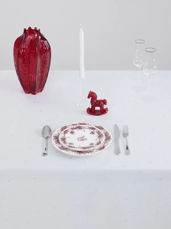 Дастархан, 170х250 см, жаккард, полиэстер, ашық сұр, Күміс жұлдыздар, Starlight, image-1