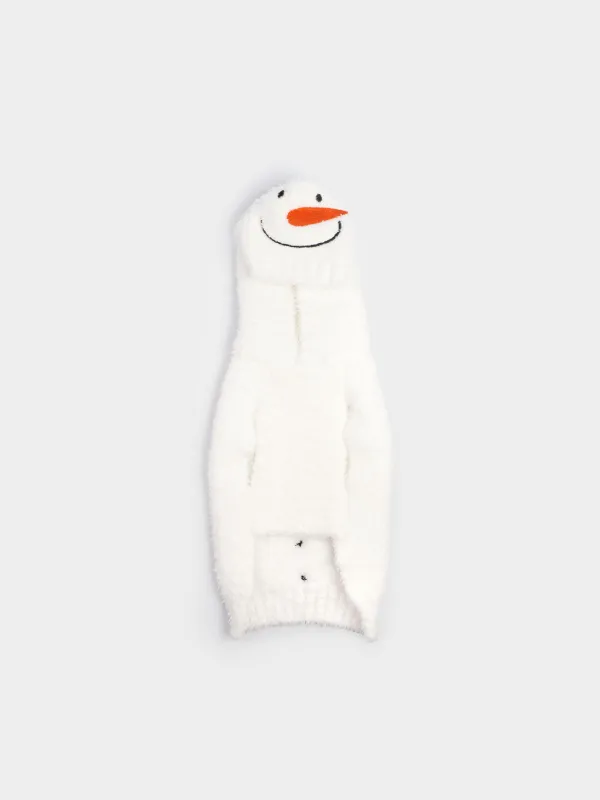 Жануарлар свитері, 32 см, өлшемі S, капюшоны бар, полиэстер, ақ, Аққала, Fashion pet, image-0