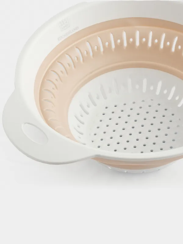 Дуршлаг, 20 см, жиналмалы, пластик/резеңке, дөңгелек, сарғылт-қоңыр, Foldaway, image-2