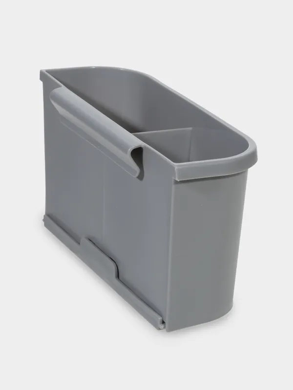 Ыдыс кептіргіш, 43х31 см, науасы бар, су төгетін, металл / пластик, ашық сұр, Keeping, image-3