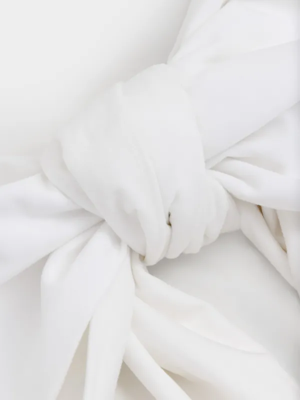 Украшение декоративное, 75х250 см, полиэстер, молочное, Бант, Bow velvet, image-4