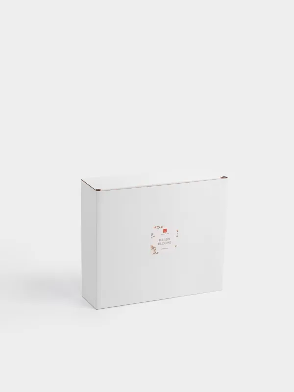 Блюдо, 23 см, керамика D, молочное, Кролики на цветке, Rabbit bloome, image-5