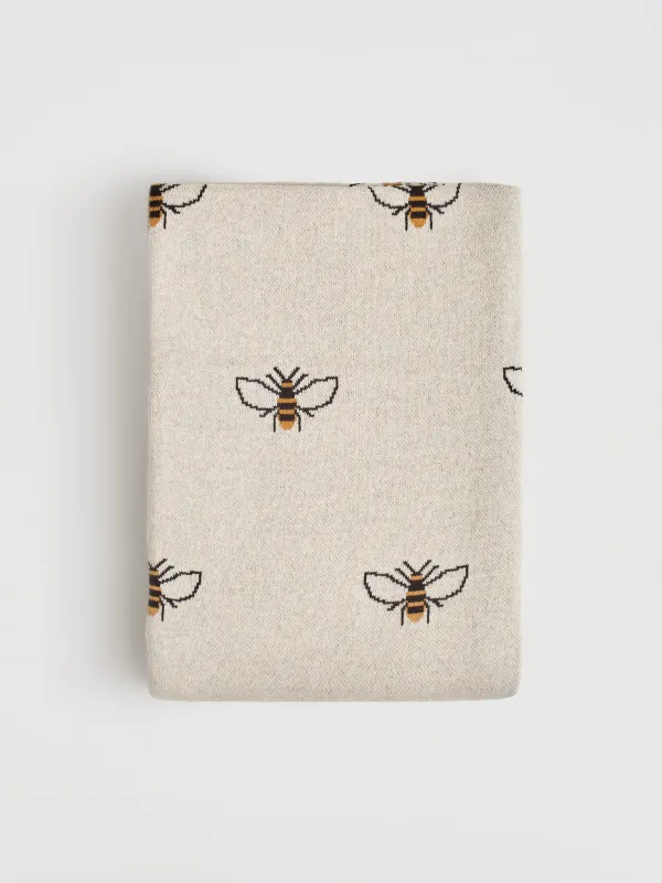 Көрпе, 130х170 см, мақта, бежевый, аралар, Honey, image-0