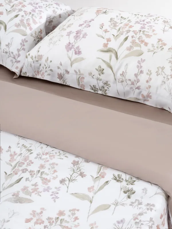 Төсек жиынтығы, Еуро, tencel 300 ТС, сүтті сарғылт-қоңыр, Бұтақтар, Tencel, image-4