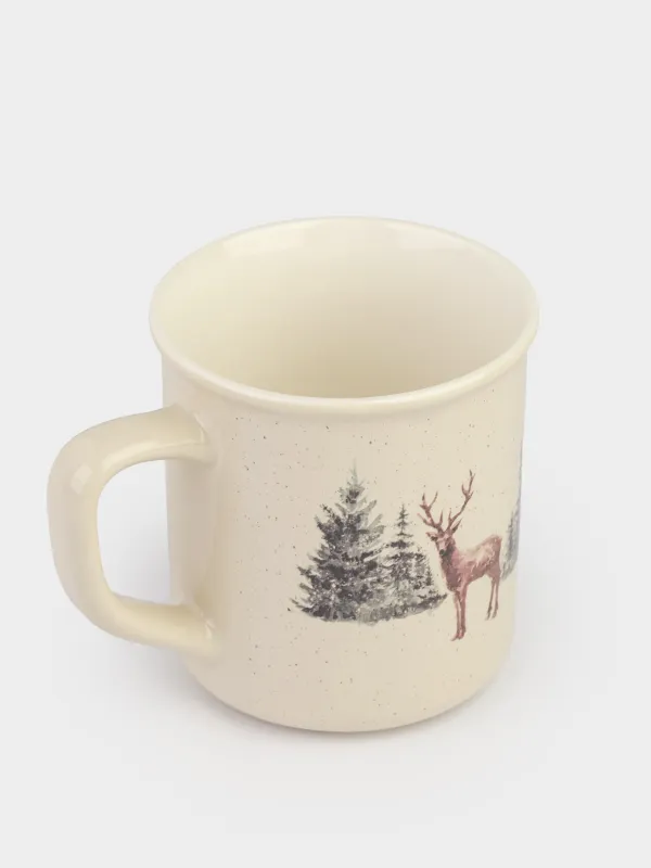 Саптыаяқ, 430 мл, фарфор N, сарғылт-қоңыр, Ормандағы бұғы, Woodland story, image-1