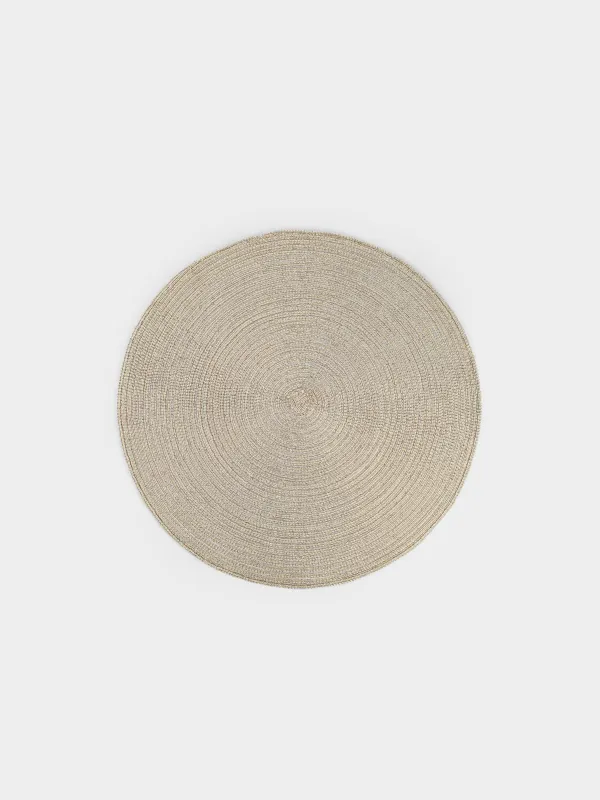 Аспап астындағы майлық, 38 см, полиэстер, дөңгелек, шампань, Rotary shine, image-0