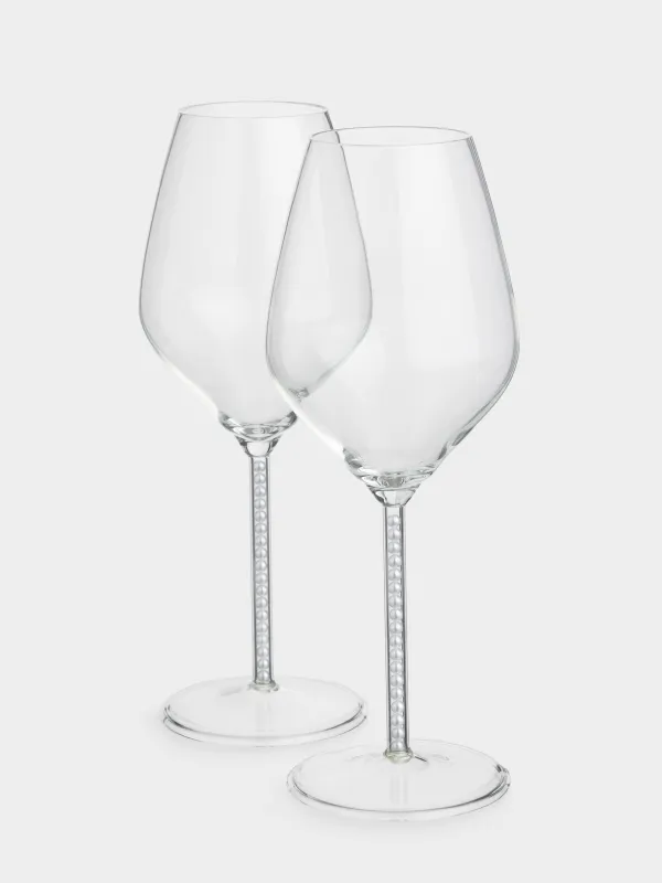 Шарап бокалы, 450 мл, 2 дана, інжу-маржаны бар, шыны/пластик, Crystal pearl, image-1