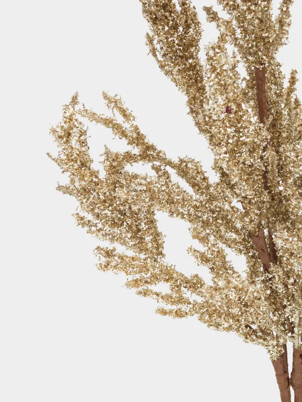 Сәндік бұтақ, 72 см, ПВХ/полиэстер, шампан, Шырша, Conifer champagne, image-2