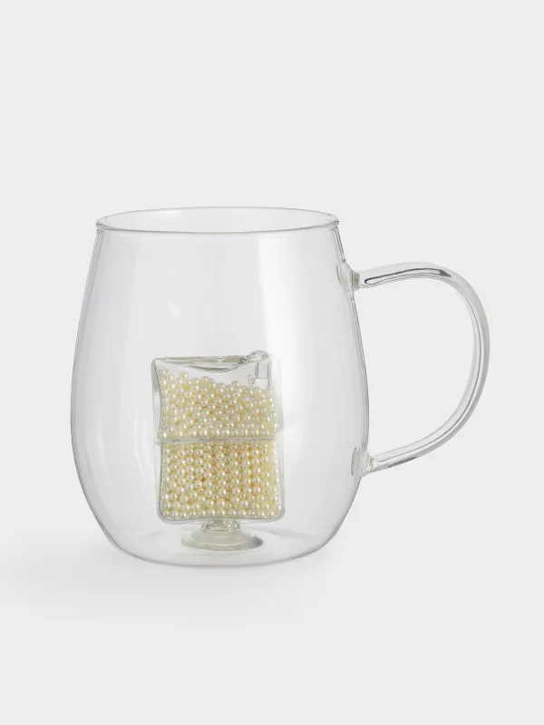 Кружка, 430 мл, стекло Б, Домик с жемчужинами, Shape, image-0