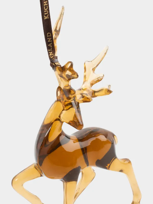 Шырша ойыншығы, 15 см, акрил, қоңыр, Бұғы, Figure crystal, image-2