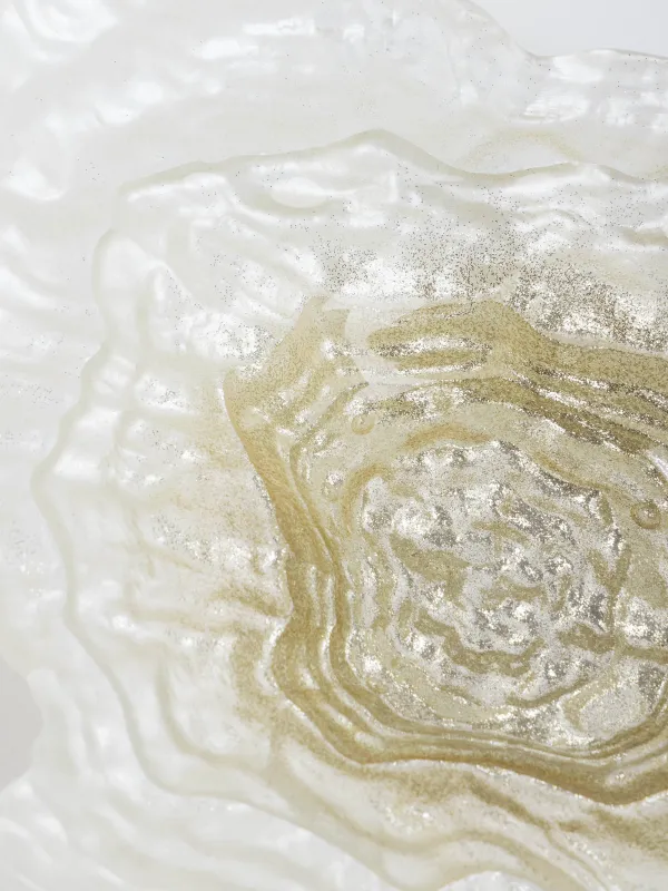 Ыдыс, 38х29х7 см, шыны, сүт түстес/шампан, Устрица, Shellfish, image-3