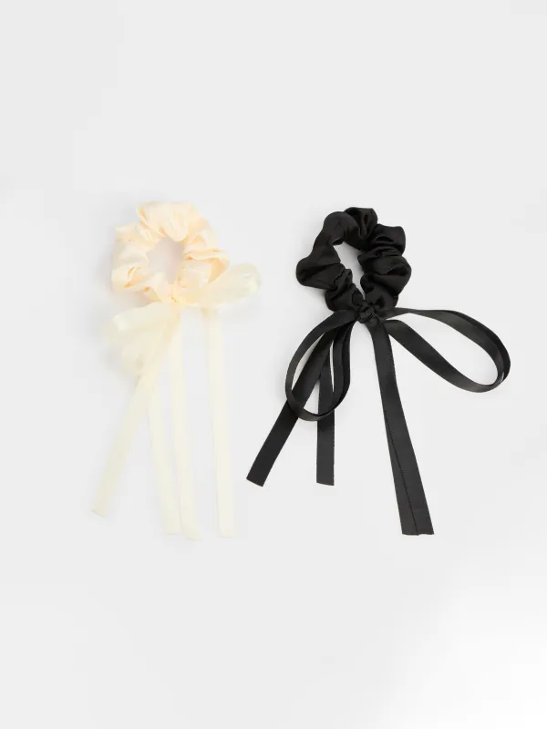 Набор резинок для волос, 8 см, 2 шт, детский, сатин, Silk, image-0