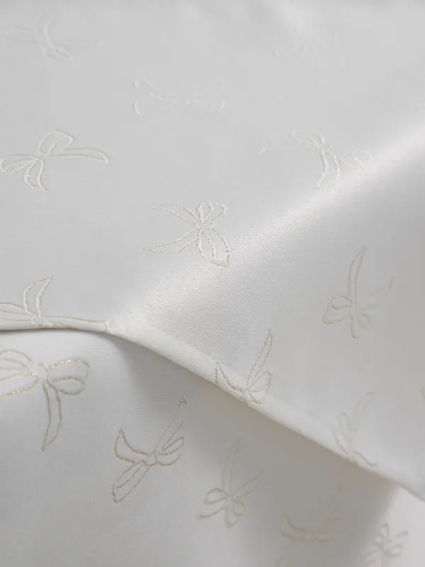 Салфетка под приборы, 30х45 см, жаккард, полиэстер, молочная, Банты, Jacquard bow, image-3