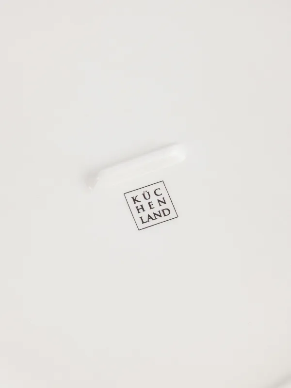 Түскі ас тәрелкесі, 27 см, керамика, ақ, Асқабақ және жапырақтар, Forest symphony, image-4