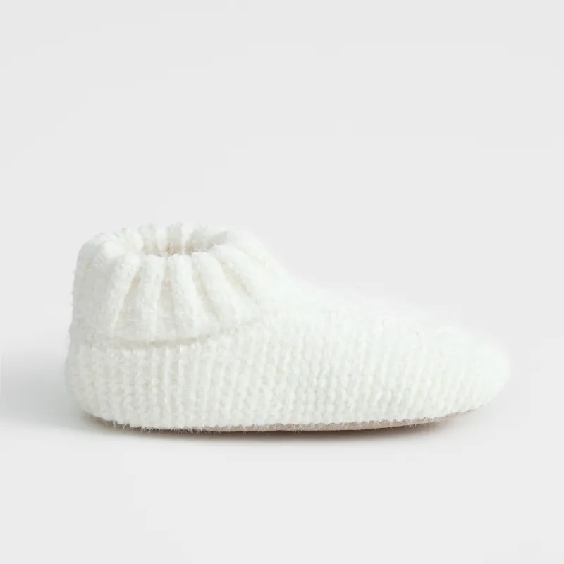 Әйелдер тәпішке-шұлықтары, үйге арналған, өлшемі 36-38, шенилл/шерпа, сүт түстес, Өрімдер, Knitted soft