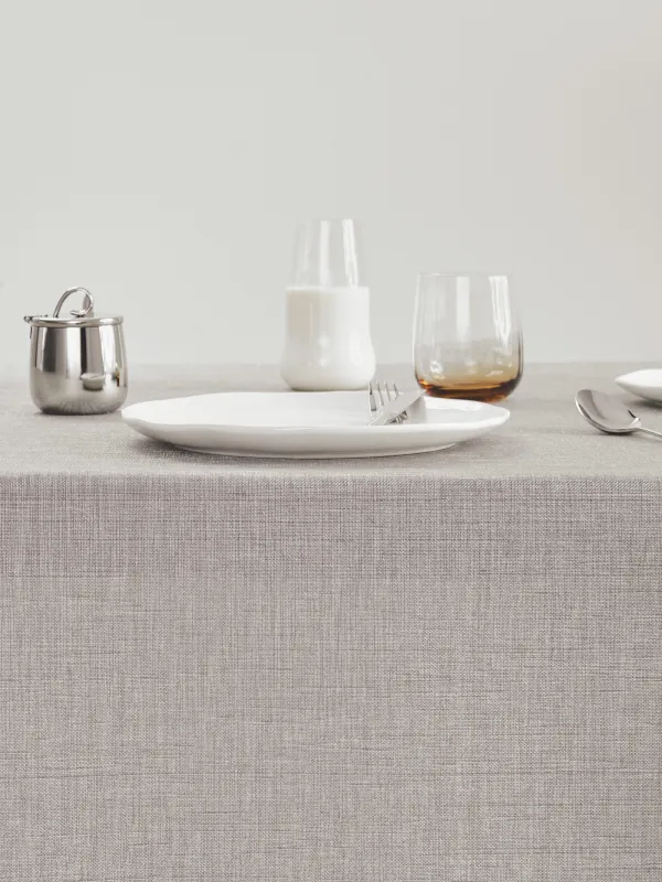 Дастархан, 170х250 см, шашақтары бар, полиэстер, сұр меланж, Beverin, image-4