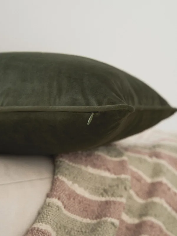 Сәндік жастық, 45х45 см, барқыт, жасыл, Қоңыздар, Bugs, image-6