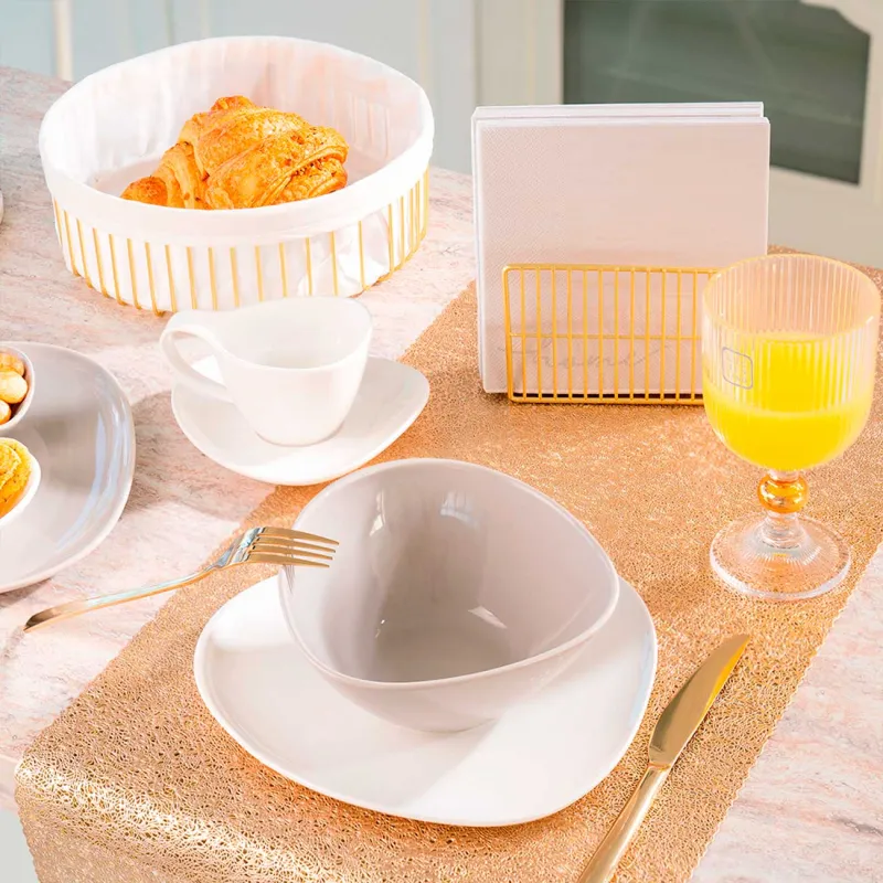 Түскі ас тәрелкесі, 27х25 см, Фарфор P, ақ, Synergy, image-3