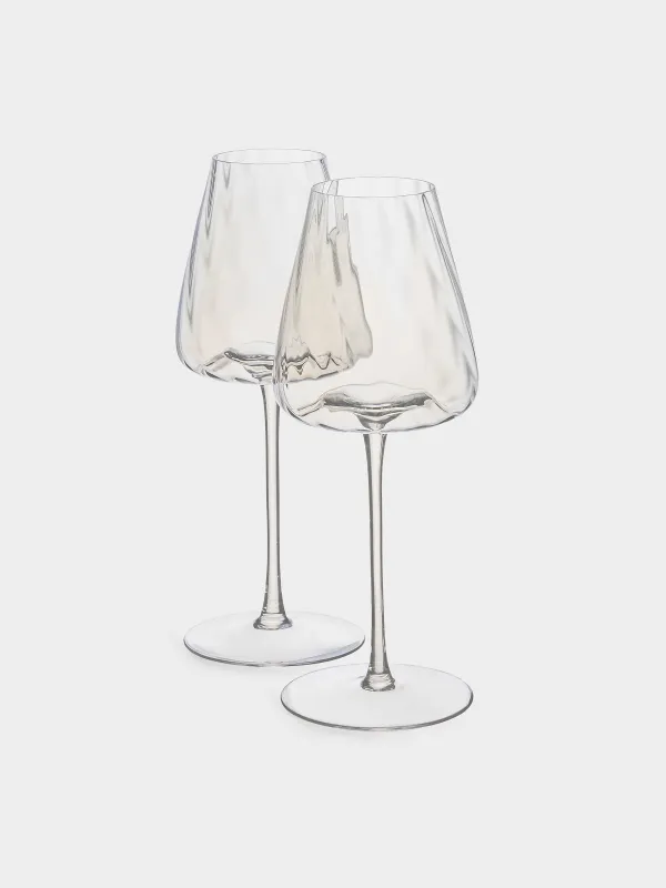 Бокал для красного вина, 480 мл, 2 шт, стекло, перламутр, Sorento bend, image-2