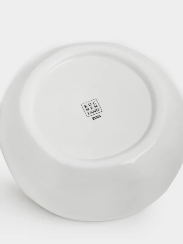 Салатник, 15х6 см, 560 мл, керамика D, бело-золотистый, Лошадка-качалка внутри, Horse gold, image-3