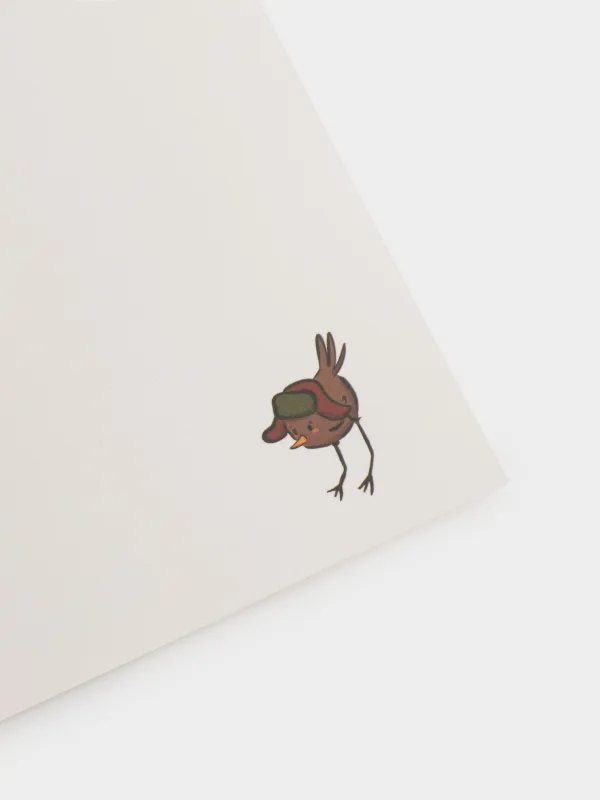 Сыйлық ашықхаты, 12х17 см, қағаз, ақ, Пальто киген аю, Bear, image-4